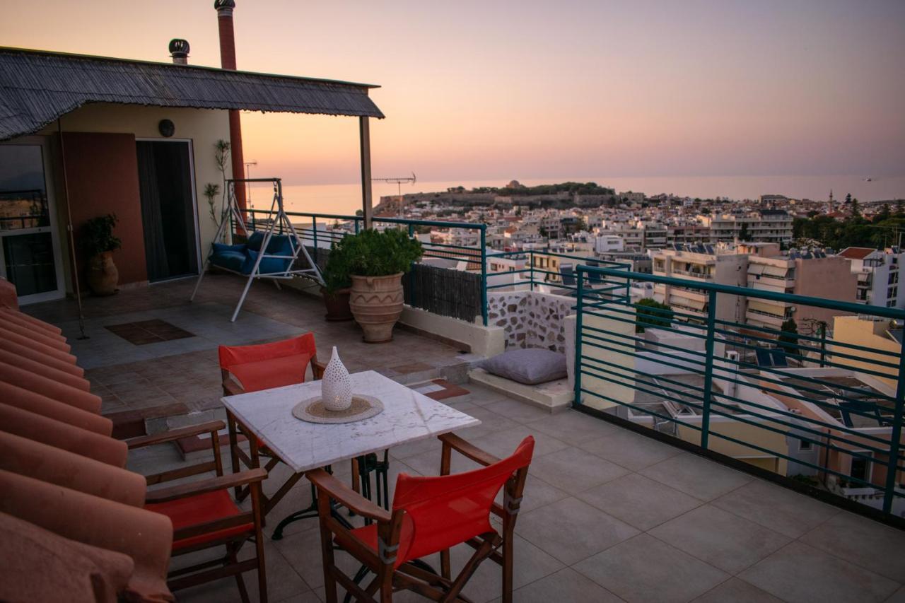 Rooftop With Sea View In Central Rethymno Luaran gambar